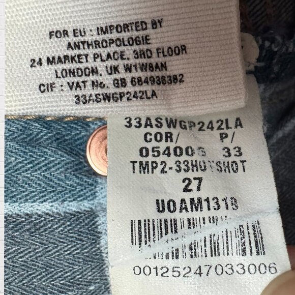 Pilcro and The Letterpress SJEJ Distressed Cuffed Stretch Denim Jeans Shorts 27 - Picture 5 of 7